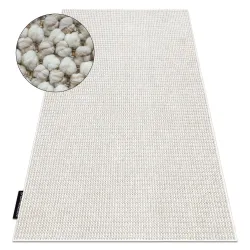 Tapis CASABLANCA LOOP blanc / beige velours boucle, doux