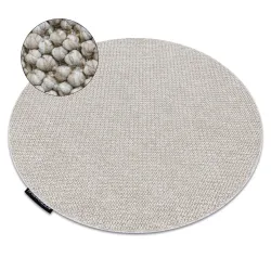 Tapis CASABLANCA LOOP rond beige bouclé, doux