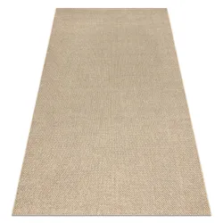 Tapis rectangulaire beige polypropylène