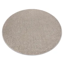 Tapis Rond Marron Polypropylène 80 cm