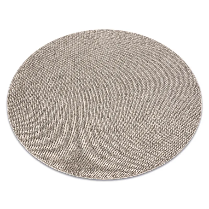 Tapis rond marron en polypropylène 80 cm pour intérieurs modernes