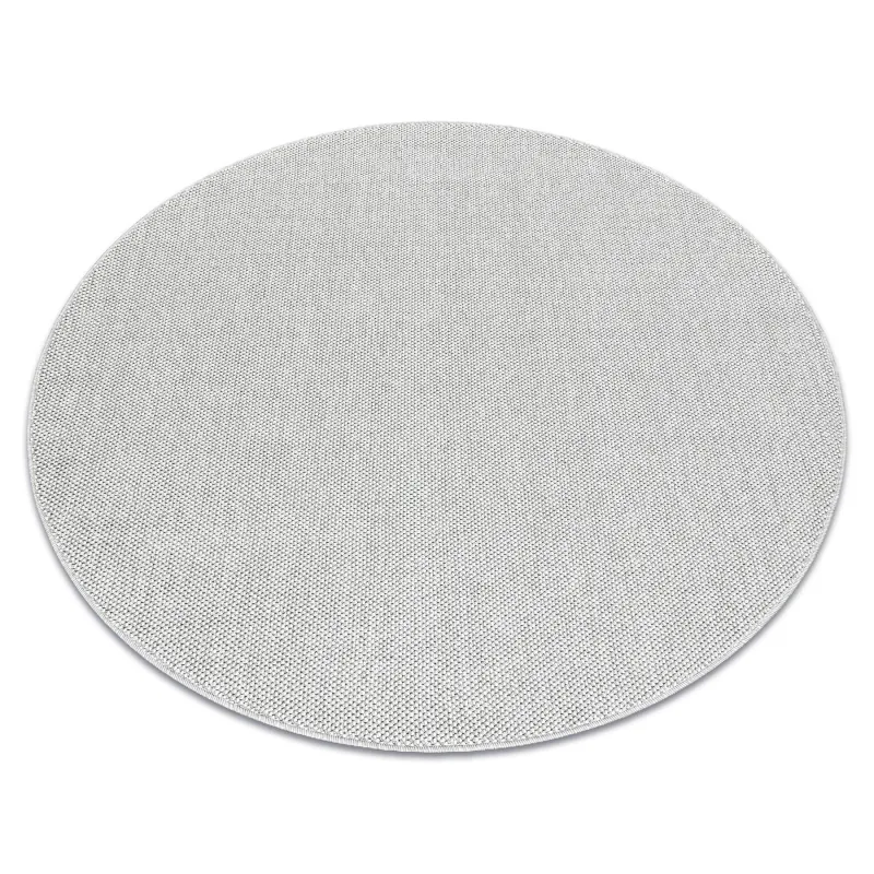 Tapis rectangulaire argent en polypropylène, style moderne pour la maison