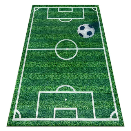 Tapis BAMBINO 51760 vert, antidérapant, pour enfants avec motif de football