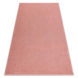 Tapis ETON PLUS rose poudré unicolore, monochrome, lisse