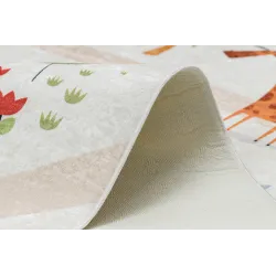 Tapis BAMBINO 1165 zoo, facile à nettoyer, pour les tout-petits