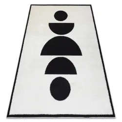 Tapis moderne MODE 8598 géométrique crème / noir - PRODUIT DE DEUXIÈME QUALITÉ