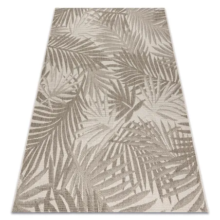 Tapis en corde sisal FLOORLUX 20504 en champagne et gris foncé, matériau naturel