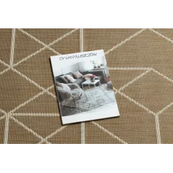 Tapis sisal beige géométrique, une touche de style pour votre salon