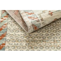 Dywan SOHO 477.11.LA100 wełniany OSTA - Boho, ramka naturalny beż / terakota