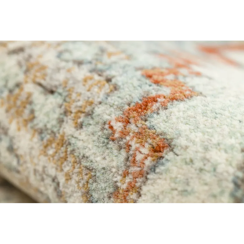Dywan SOHO 477.11.LA100 wełniany OSTA - Boho, ramka naturalny beż / terakota