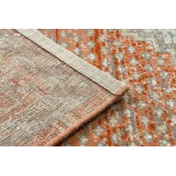 Dywan SOHO 477.11.LA000 wełniany OSTA - Boho, ramka naturalny terakota / szary