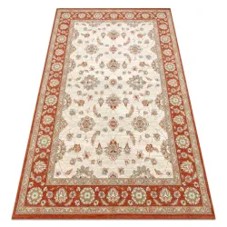 Tapis SOHO 477.15.LA103 laine OSTA - Ornement, cadre naturel beige / terracotta