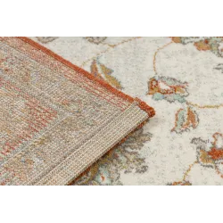 Dywan SOHO 477.15.LA103 wełniany OSTA - Ornament, ramka naturalny beż / terakota
