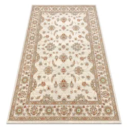 Tapis SOHO 477.15.LA102 laine OSTA - Ornement, cadre naturel beige
