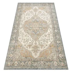Tapis SOHO 477.01.LA113 laine OSTA - Ornement, rosace vert naturel / beige