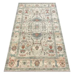 Tapis SOHO 477.09.LA100 laine OSTA - Boho, cadre beige naturel / vert