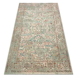 Tapis SOHO 477.04.LA400 laine OSTA - Ornement, cadre beige naturel / vert