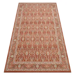 Tapis SOHO 477.08.LA300 laine OSTA - Ornement, bordure beige naturel / terracotta