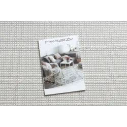 Tapis blanc en forme de cercle TIMO 5979 en sisal pour l'extérieur