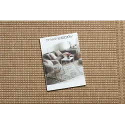 Tapis TIMO 5979 en sisal beige foncé, parfait pour l'extérieur