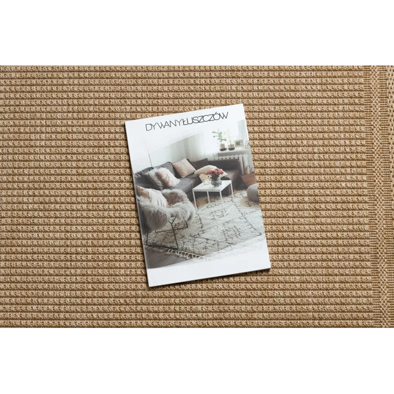 Tapis TIMO 5979 en sisal beige foncé, parfait pour l'extérieur