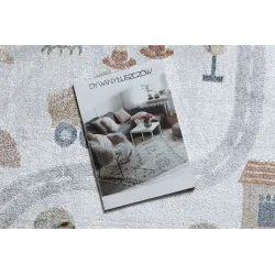 Tapis moderne BONO 9207 cercle, teintes crème et gris clair