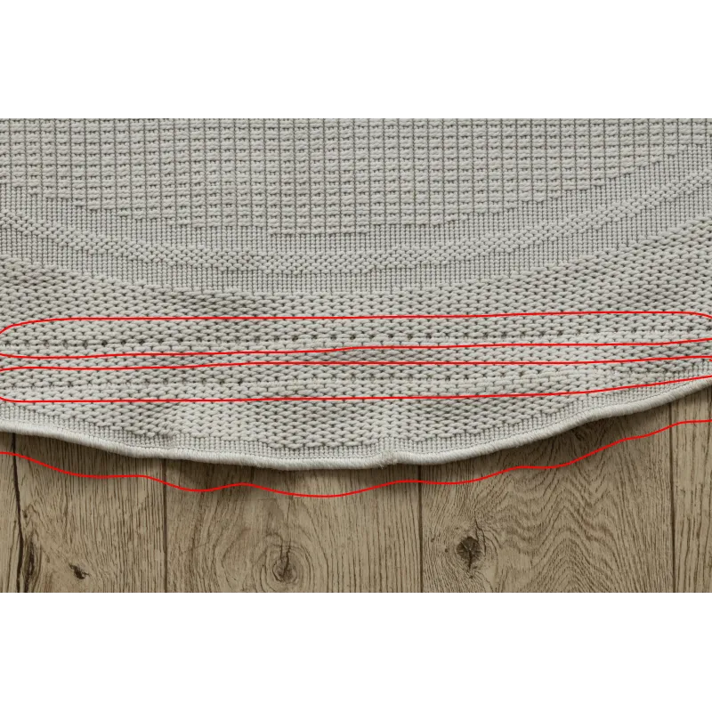 Tapis en sisal TIMO 5979, rond, pour utilisation sur terrasse ou jardin