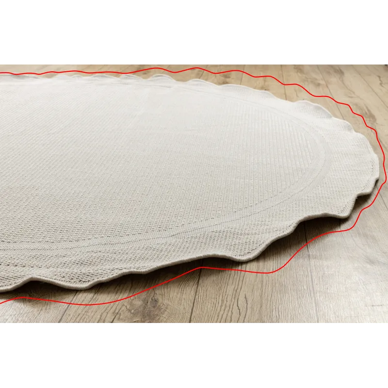 Tapis en sisal TIMO 5979, rond, parfait pour des espaces de détente extérieurs