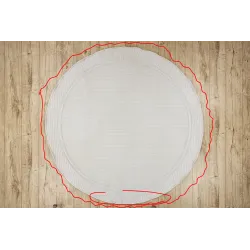 Tapis rond TIMO 5979 en sisal, idéal pour l'intérieur et l'extérieur