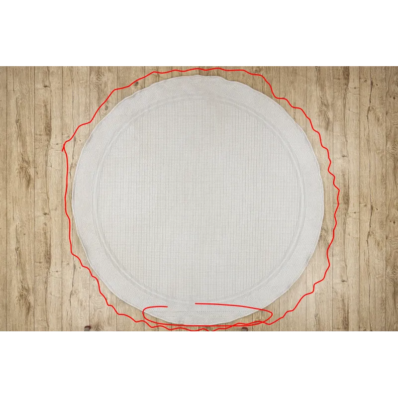 Tapis rond TIMO 5979 en sisal, idéal pour l'intérieur et l'extérieur