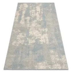 Tapis FLUX 461.2.AE500 laine mélangée OSTA - Abstraction, structuré, style loft crème / bleu
