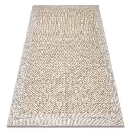 Tapis ORIGI 3739 crème et beige, tissé à plat en sisal