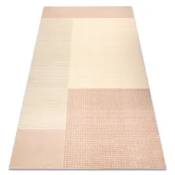 Tapis FLUX 461.9.AE200 laine OSTA - Géométrique, structuré, loft beige / rose