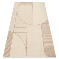Tapis FLUX 461.14.AE200 laine OSTA - Géométrique, structurel, loft beige / rose