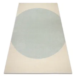Tapis FLUX 461.10.AE500 laine OSTA - Géométrique, structuré, loft bleu / crème