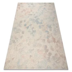Tapis FLUX 461.60.AE990 laine OSTA - Abstrait, structuré, loft crème / bleu