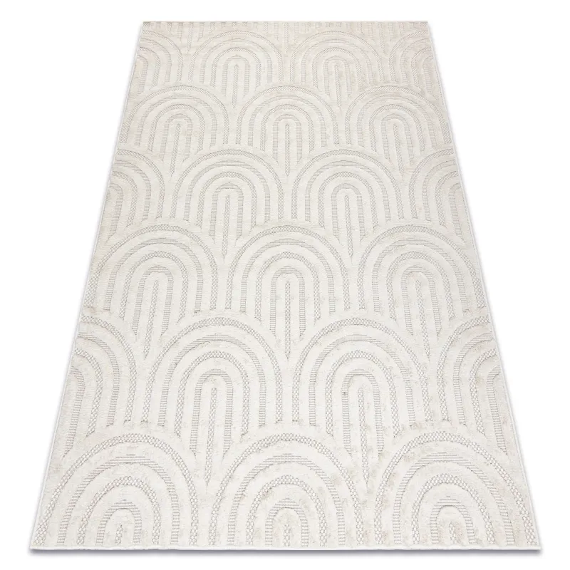 Tapis géométrique SANTO en sisal, produit de deuxième qualité, éco-responsable