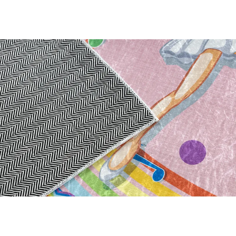 Tapis BAMBINO 41870, rose, idéal pour jouer et se détendre dans la chambre d'enfants