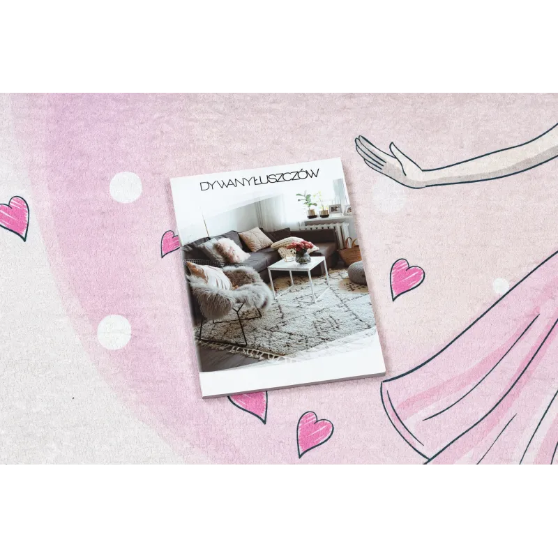 Tapis BAMBINO 2161, doux et rose, parfait pour les jeux des enfants