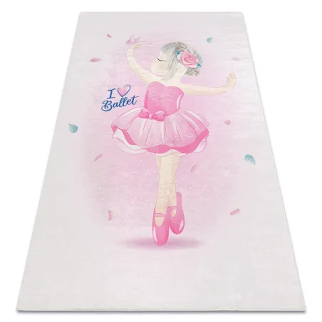 Tapis rose BAMBINO 42830 pour enfants, antidérapant, idéal pour la chambre d'enfants