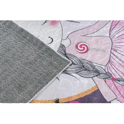 Tapis BAMBINO 48060 rose étoilé, idéal pour la chambre des enfants