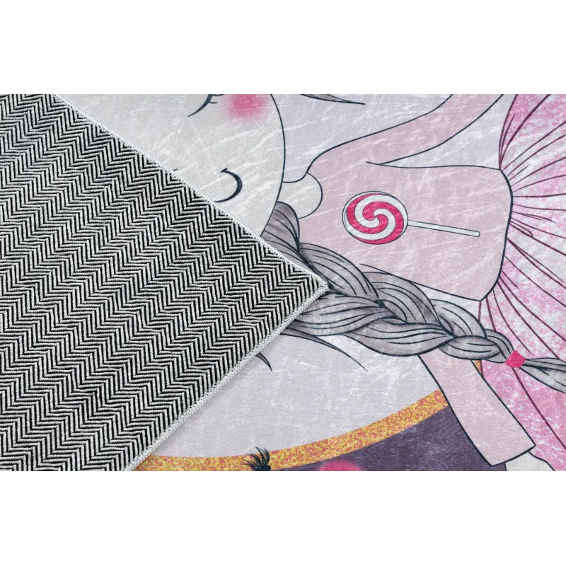 Tapis BAMBINO 48060 rose étoilé, idéal pour la chambre des enfants