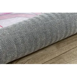 Tapis BAMBINO 48060 rose avec étoiles, adapté pour la chambre d'enfants