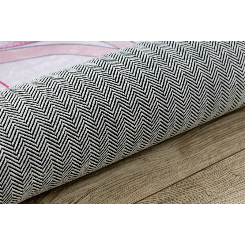 Tapis BAMBINO 48060 rose avec étoiles, adapté pour la chambre d'enfants