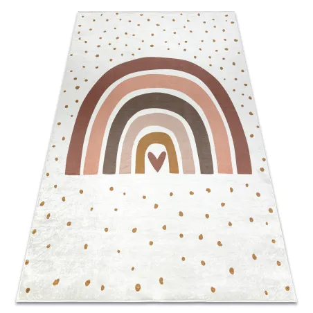 Tapis BAMBINO 46960, antidérapant, blanc et marron