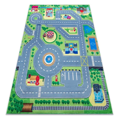 Tapis BAMBINO 9028, vert-gris, antidérapant pour la chambre d'enfants