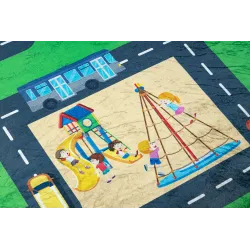 Tapis BAMBINO 2660 pratique pour la chambre d'enfants, facile à nettoyer