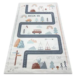 Tapis lavable BAMBINO 46980 Forêt, rues pour les enfants antidérapant - blanc / vert