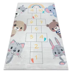 Tapis lavable BAMBINO 43092 Animaux, nombres pour les enfants antidérapant - gris / jaune