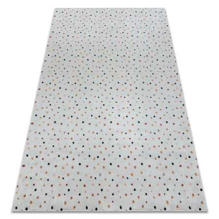 Tapis pour enfants BAMBINO 47890 à pois, antidérapant - blanc et marron